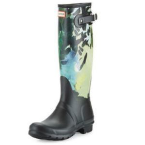 Hunter Original Limited Edition Tall Botanical Print Wellington Boot Siz…